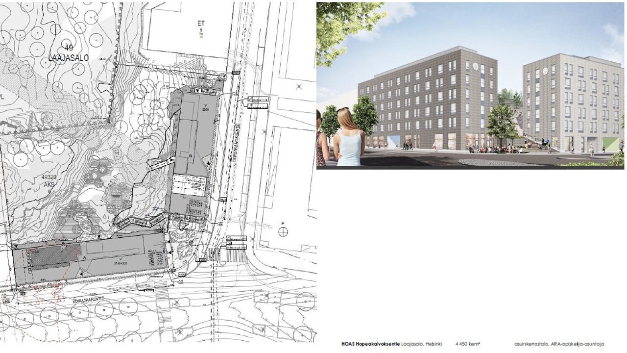 HOAS, Helsinki Region Student Housing Foundation, Hopeakaivoksentie, Kruunuvuorenranta, Helsinki
