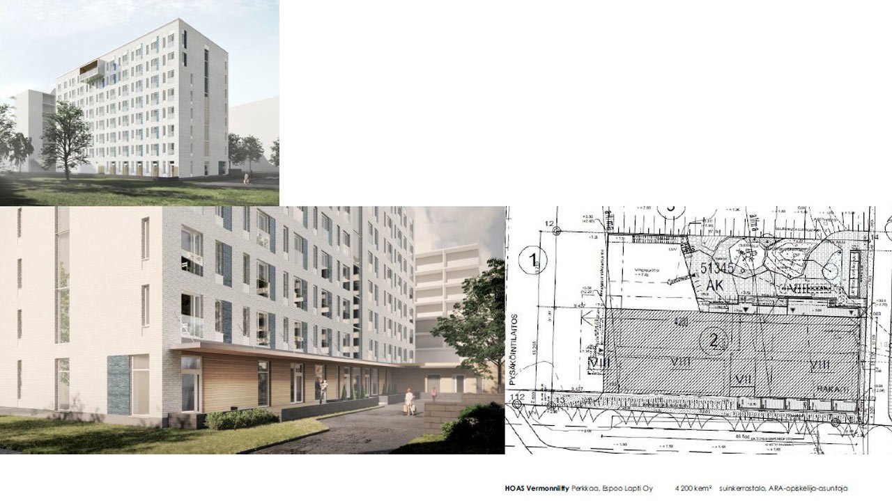 HOAS, Helsinki Region Student Housing Foundation, Vermonniitty, Perkkaa, Espoo